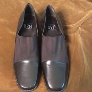 Nine West 11 brown dress shoe leather NWT